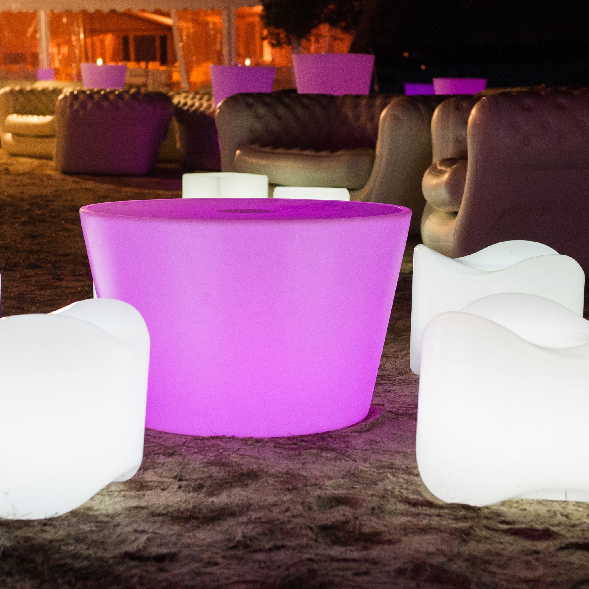 BASS S beleuchteter Tisch, Akku LED Modul mit App Steuerung von Smart and Green