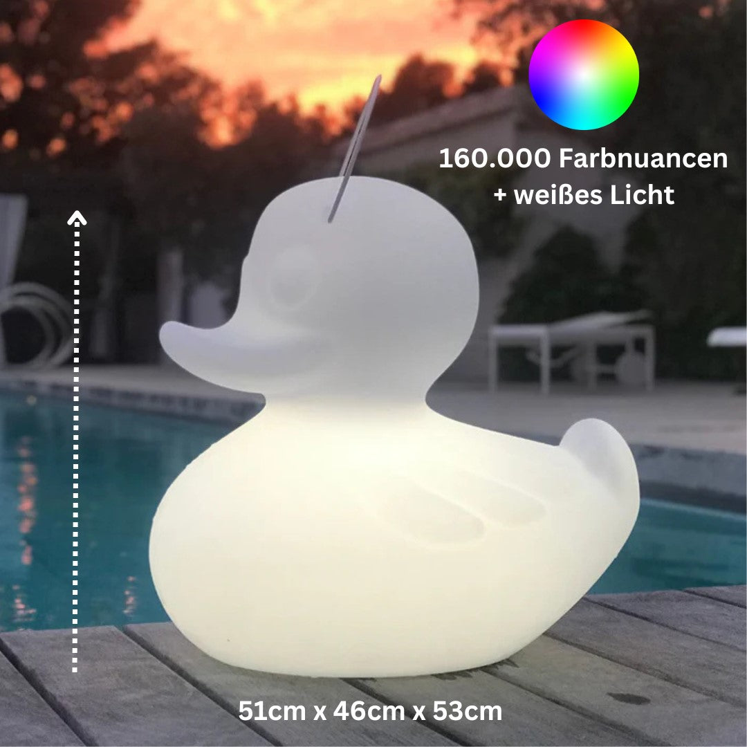 DUCK-DUCK lamp XL (51x53cm) - kabellose Schwimmleuchte
