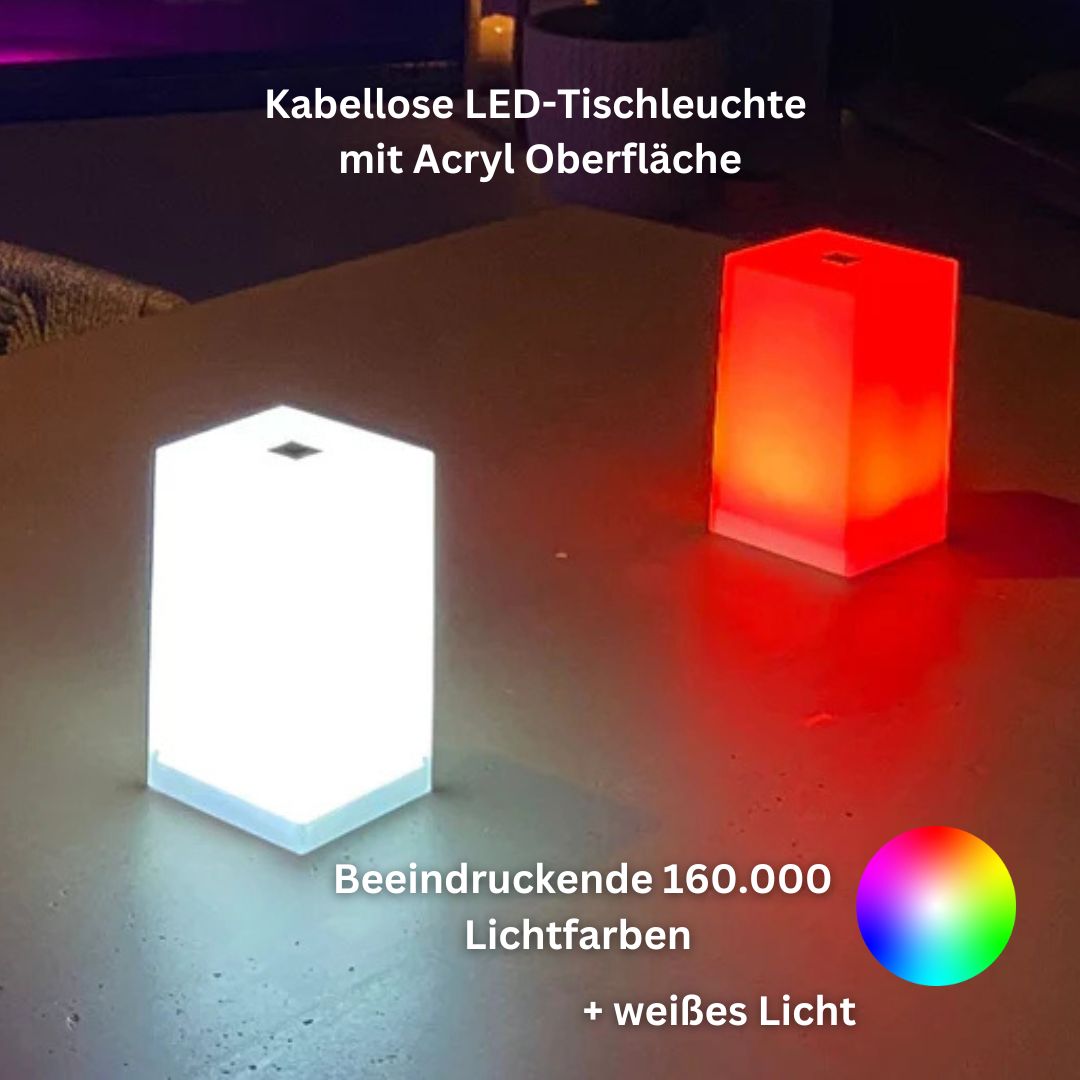 CUB kabellose Tischleuchte mit Farbwechsel von Smart and Green