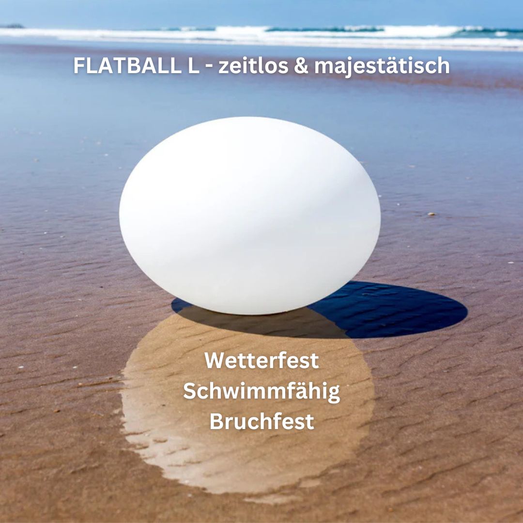 FLATBALL L kabellose Outdoor-Leuchte Ø50x36cm
