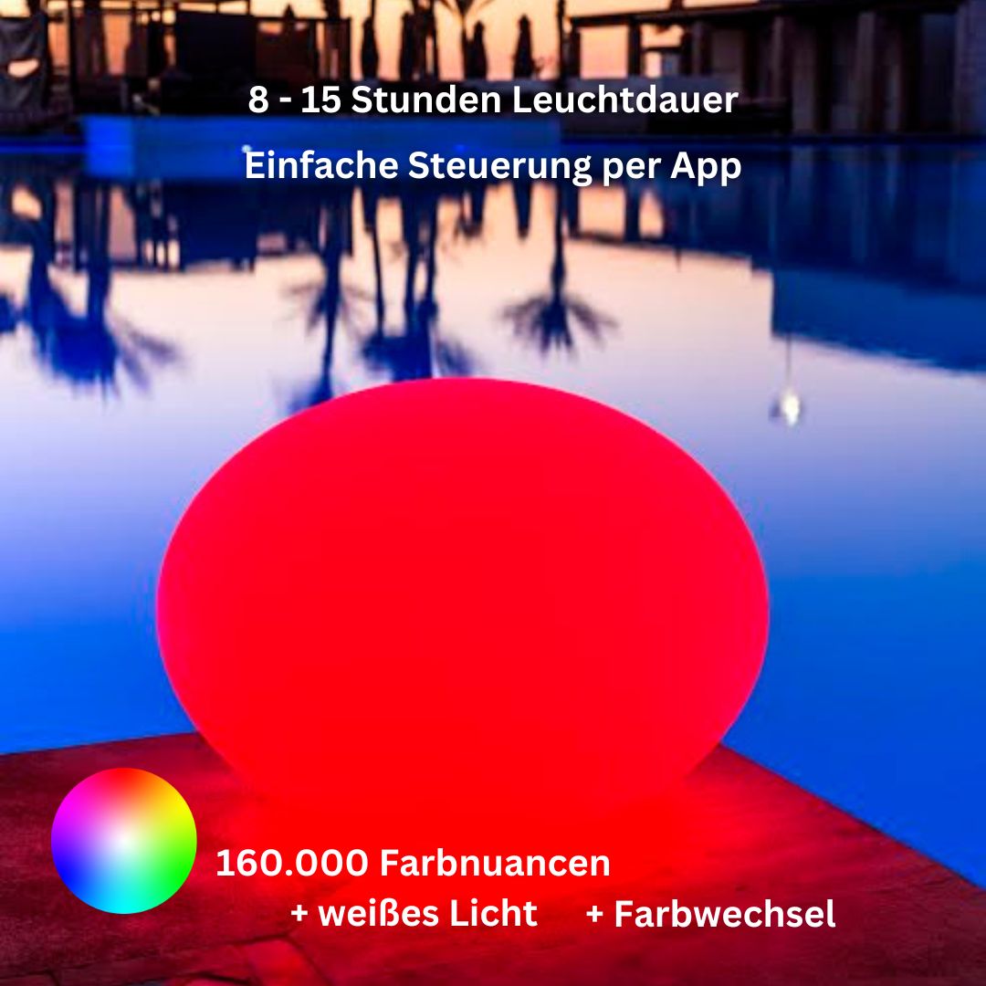 FLATBALL L kabellose Outdoor-Leuchte Ø50x36cm