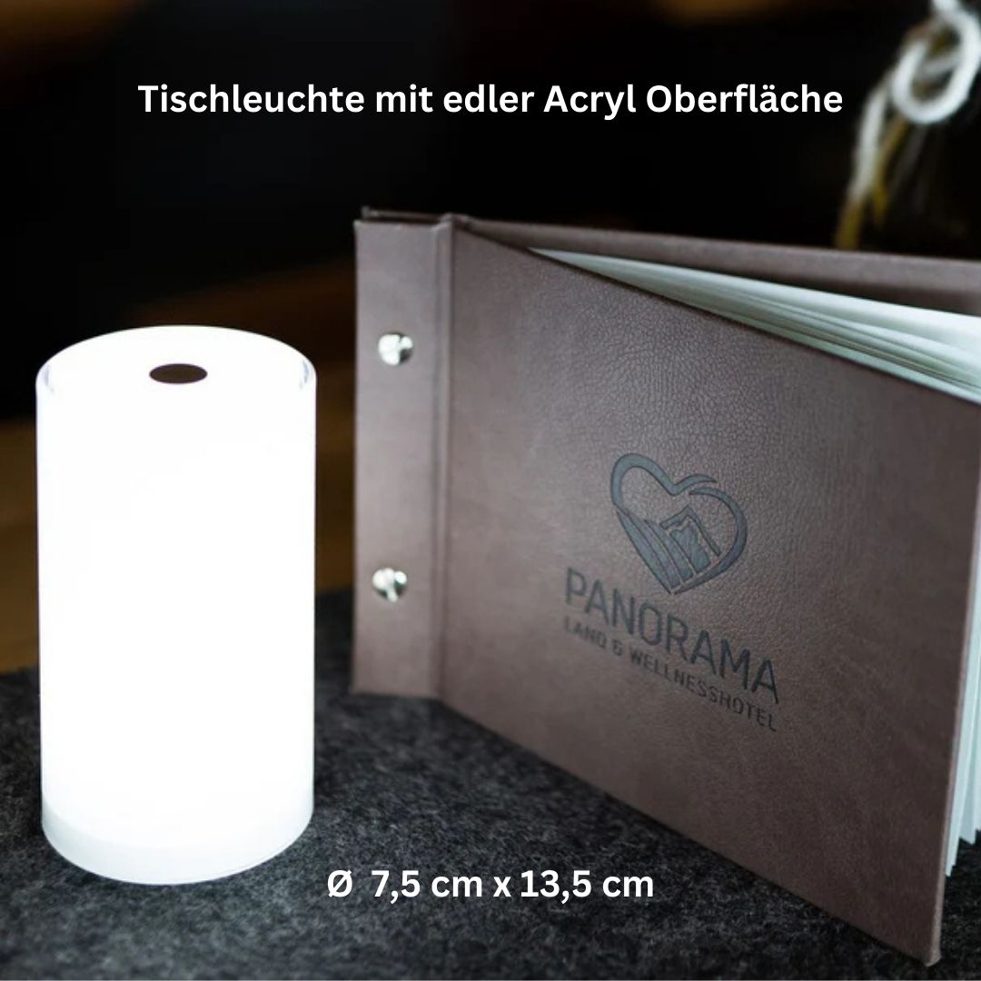 TUB, elegante, kabellose Tischleuchte mit Farbwechsel von Smart and Green