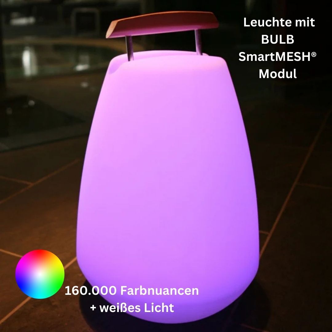 VESSEL1 kabellose LED Designleuchte mit Holzgriff von Smart and Green