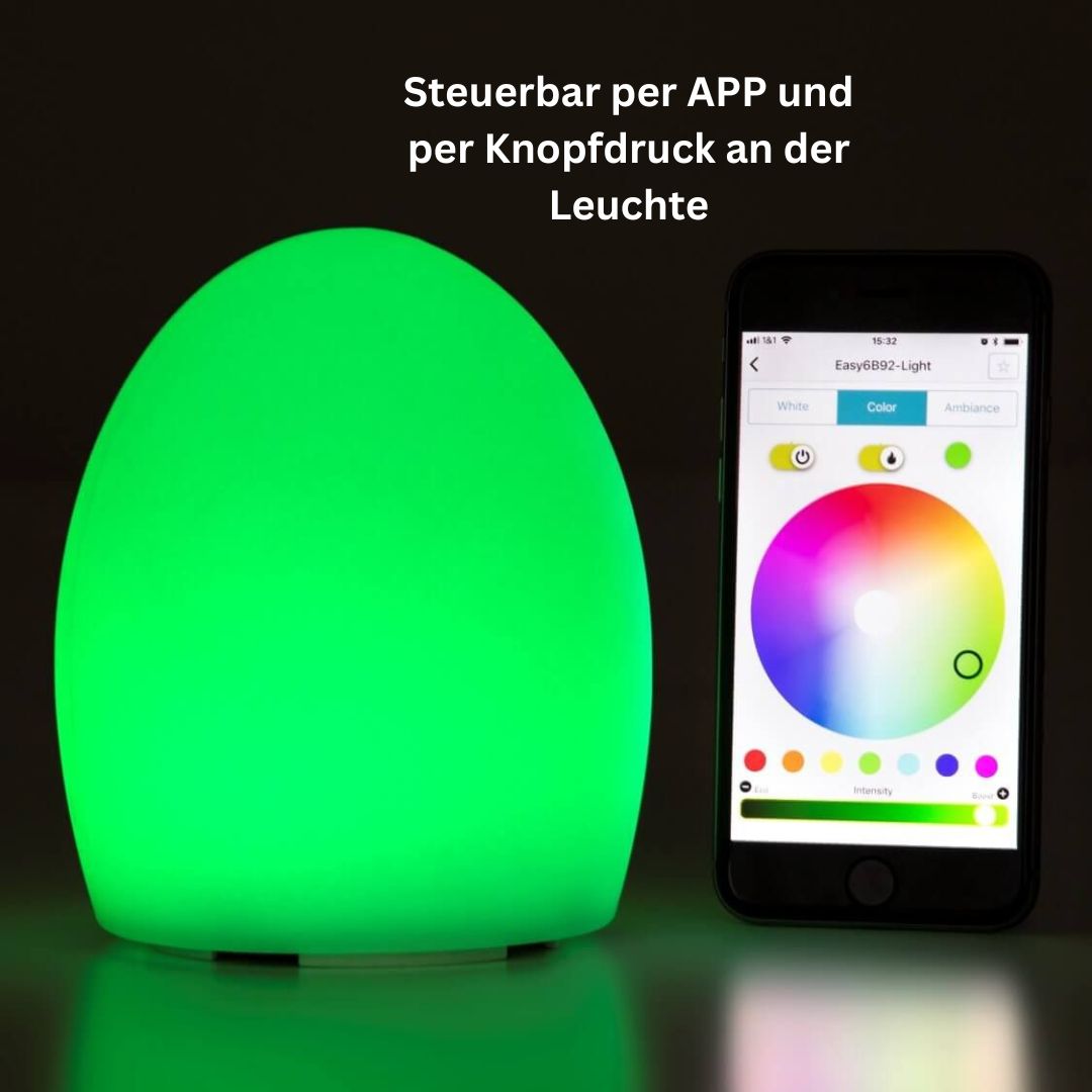 POINT 9er Set Akku-LED Tischleuchten mit APP Steuerung + Komfortladestation