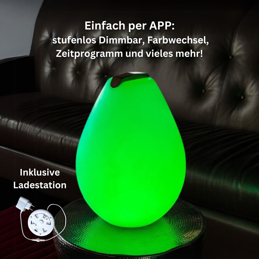 VESSEL2 Akku-LED Outdoor Leuchte mit Holzgriff von Smart and Green